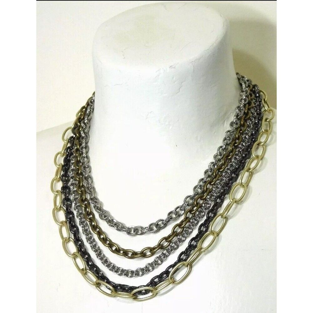 Beautiful Lia Sophia‎ "ALLOY" Necklace, 17-20" Long, Mixed Metals NWOT
